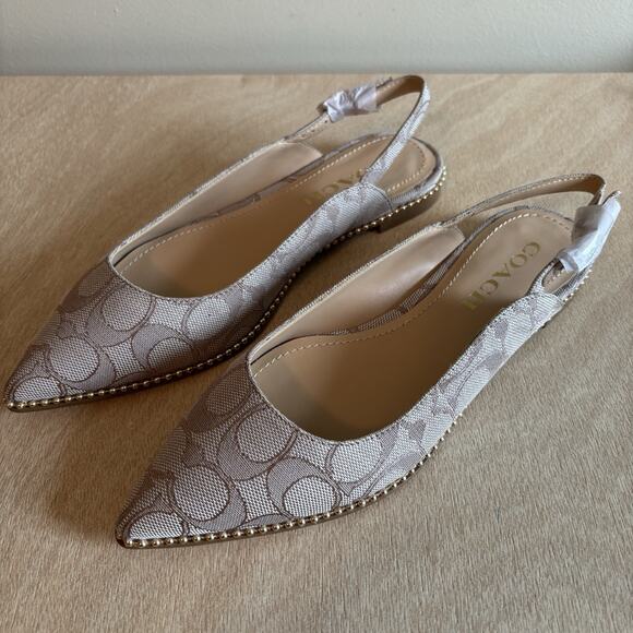 Coach VAE Jacquard Skimmer Slingback Flats - Picture 2 of 12